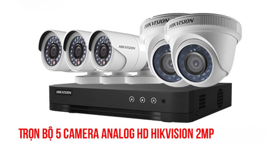 bộ 5 camera analog hikvision 