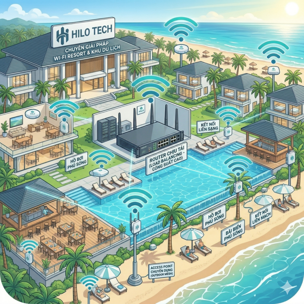 wifi resort, khu du lịch